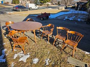 lot 81 image: Captains Chair Country Chic Kitchenet Set
