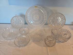 lot 27B image: Vintage Sparlkling  Leaded Crystal  Collection - Queen Annes Lace - B - (10)
