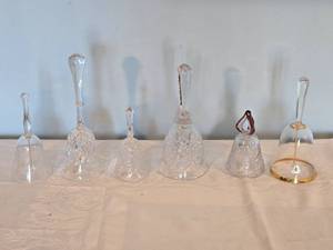 lot 27E image: Delightful Vintage Crystal Bell Collection - (6)