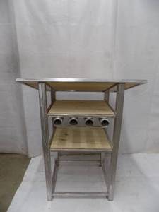Custom Built Alum Drafting table  Wood top and shelves