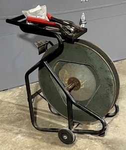 lot 9 image: Heavy Duty Strapping CartDispenser with Accessories in Working Condition