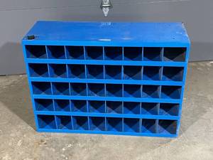 lot 17 image: Fastenal Metal Hanging Storage Cabinet (24 T x 33.75 W x 12 D)