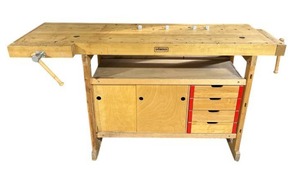 lot 25 image: Nice Sjobergs of Sweden Workbench (66 W x 34 T x 24.75 D) ($800 Retail)