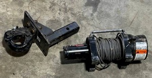 lot 42 image: Ramsey Model REP-5000 Winch & 15-Ton Pintle Hook Trailer Hitch