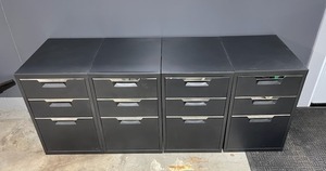 lot 54 image: Used Lot of 4 Commercial Vertical Filing Cabinets (24.75 T x 15.5 W x 19.5 D)