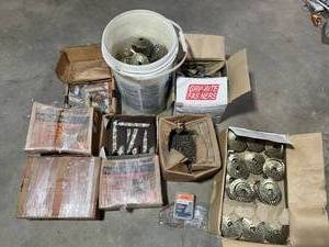 lot 75 image: Huge Lot of Paslode ProStrip Nails, Finish Nails, and Grip Rite Roofing Nails
