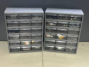 lot 84 image: Hardware Storage Containers with Goodies