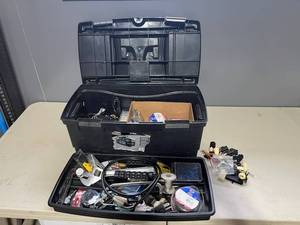 lot 92 image: Vehicle  Electrical Components and Husky Tool Box Lot