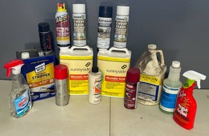 lot 99 image: Muriatic Acid  Premium Stripper  Paslode Lubrication Oil and More