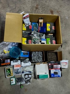 lot 108 image: HUGE Lot of Screws, Nails, and Fasteners - Paslode  Grip Fast  Sterling  Grip-Rite and More