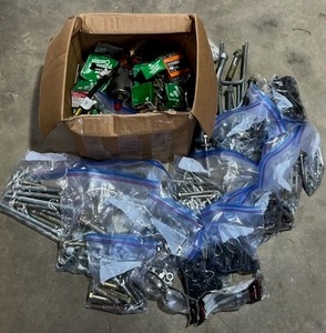 lot 109 image: HUGE Lot of Nuts and Bolts  Fasteners  Safety Glasses and More
