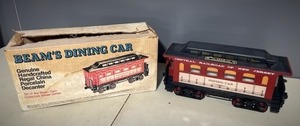 lot 146 image: Beams Dining Car Handcrafted Porcelain Decanter (No Alcohol - Has Been Emptied)