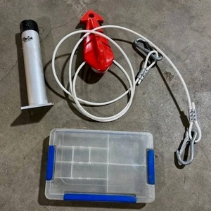 lot 150 image: Tite-Lok Fishing Pole Holder and Plano Tackle Box