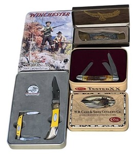 lot 164 image: New 2005 Limited Edition WINCHESTER Knives  New Case Pocket Knife  Folding Eagle Knife (Made in Japan)