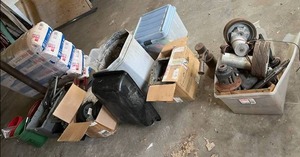 lot 179 image: Scrap Metal, New Pink EcoTouch Insulation, Car Parts, and More - Bring Help to Remove (Located in Barn)