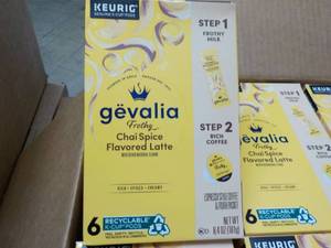 lot 78 image: 6 ct Keurig Gevalia 6 pods each Cha...