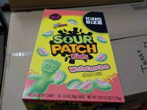 lot 132 image: Sour Patch Kids Watermelon 18 ct 3....