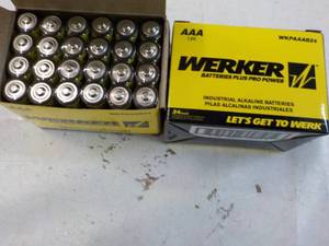 lot 201 image: 48 ct  AAA Werker Batteries...