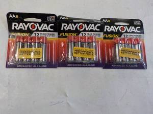 lot 206 image: 24 ct Rayovac AA Fusion Batteries...