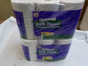 lot 222 image: 24 rolls Pasque 2 ply Bath Tissue...