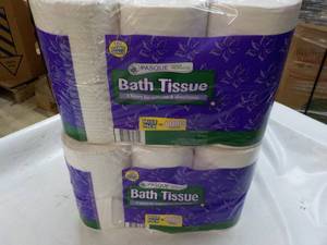 lot 224 image: 24 rolls Pasque 2 ply Bath Tissue...