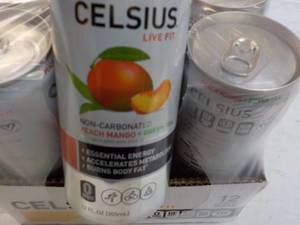 lot 276 image: 12 ct 12 oz cans Celsius Non-Carbon...