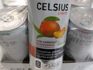 lot 277 image: 12 ct 12 oz cans Celsius Non-Carbon...