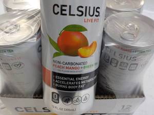 lot 281 image: 12 ct 12 oz cans Celsius Non-Carbon...