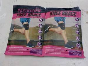 lot 294 image: 2 ct Shroo Fit Knee Braces...