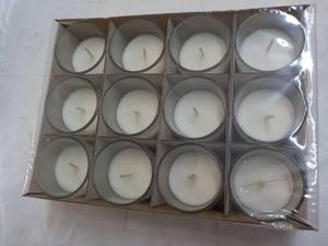 lot 313 image: 12 ct 15 hours Votive Candles -whit...