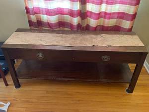 lot 28 image: Vintage Wooden Console Table