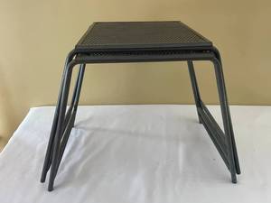 lot 34 image: Metal Stacking Side Tables Set