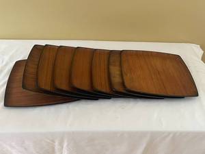 lot 36 image: Mid-Century Wooden Trays Set of 7