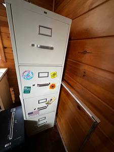 lot 142 image: Vintage 4-Drawer Filing Cabinet