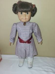 lot 289 image: Retired Pleasant Company American Doll Samantha Lot Including Vintage Suitcase and Clothing