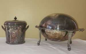 lot 290 image: Vintage Silver-Plated Serving Set
