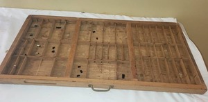 lot 300 image: Vintage Hamilton Wood Type Drawer