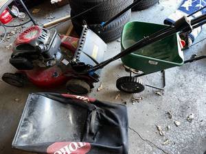 lot 406 image: Toro Lawn Mower & Seed Spreader