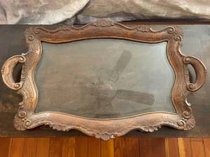 lot 118 image: Ornate Wooden Serving Tray