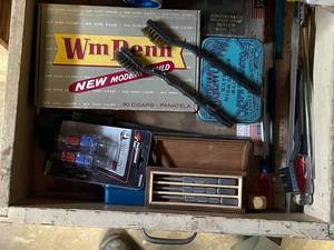 lot 338 image: Vintage Cigar Box & Utility Tool Lot