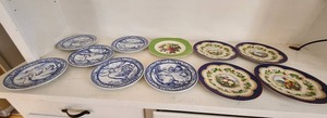 lot 69 image: Blue & White Farm Animal Porcelain Plates