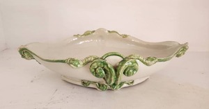 lot 75 image: Vintage Ceramic Bowl with Green Accents