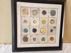 lot 280 image: Framed Abstract Circle Art Print