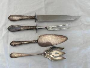 lot 7A image: Sterling Silver Vintage Utensils Set