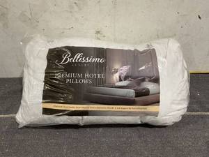 lot 141 image: 2PCS Queen Size Bellissimo Premium Luxury Hotel Bed Pillow