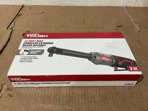 lot 267 image: Hyper Tough 12V Max Lithium-Ion 38 Cordless Extended Reach Ratchet with 1.5Ah Battery and Charger