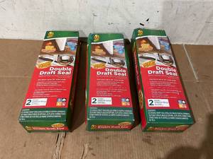 lot 249 image: LOT OF 3 2PCS Duck Brand Dark Gray Foam Double Draft Door Seal