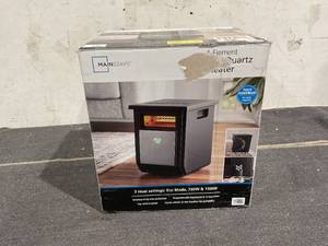 lot 101 image: Mainstays 1500W Electric 4-Element Infrared Cabinet Space Heater for Indoor