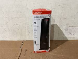 lot 226 image: Lasko 22 1500W Oscillating Ceramic Tower Space Heater with Remote, Black