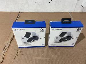 lot 235 image: LOT OF 2 PowerA Twin Charging Station for DualSense Controllers for PlayStation 5